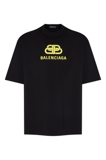 Футболка с ярко-желтым логотипом Balenciaga Man