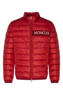 Бордовый пуховик на замке Moncler