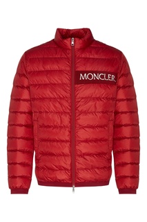 Бордовый пуховик на замке Moncler