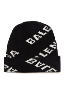 Черная шапка с логотипами Balenciaga Man