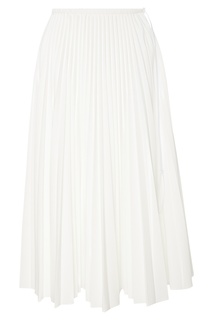 Плиссированная юбка белого цвета Fendi
