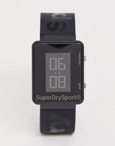 Мужские черные цифровые часы Superdry SYG204B - Черный