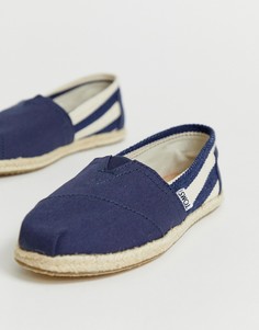 Темно-синие эспадрильи в полоску TOMS - Темно-синий