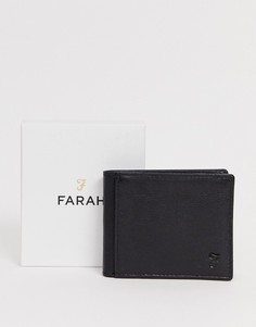 Черный кожаный бумажник Farah - Черный