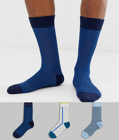 Набор носков Burton Menswear - 3 пары - Темно-синий