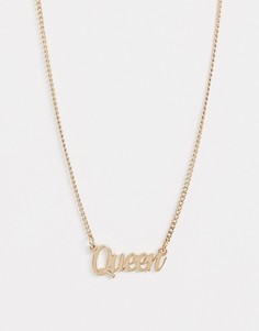 Эксклюзивное золотистое ожерелье с подвеской в виде надписи Liars & Lovers - Золотой