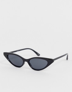 Черные солнцезащитные очки кошачий глаз с дымчатыми стеклами ASOS DESIGN - Черный