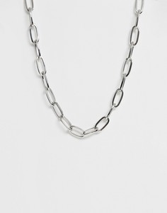 Эксклюзивное серебристое массивное ожерелье-цепочка Liars & Lovers - Серебряный