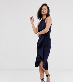 Темно-синее платье-футляр с оборками Laced In Love - Темно-синий