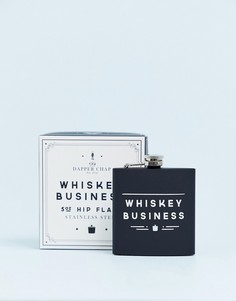 Фляжка Dapper Chap whiskey business - Черный