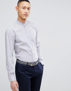 Однотонная узкая рубашка с воротником на пуговице French Connection - Серый