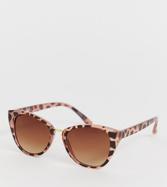 Розовые солнцезащитные очки в угловатой черепаховой оправе Accessorize Claire - Розовый