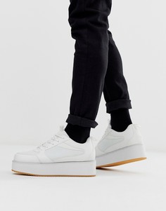 Белые кроссовки на платформе ASOS DESIGN - Белый