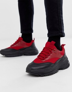 Красные кроссовки на толстой подошве ASOS DESIGN - Красный