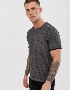 Серая футболка с круглым вырезом Ringspun - laval - Серый