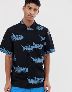 Рубашка с принтом bahamas Weekday - Черный