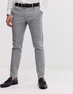 Черные брюки с мелким узором гусиная лапка Burton Menswear - Черный