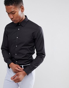 Приталенная поплиновая рубашка French Connection - Черный