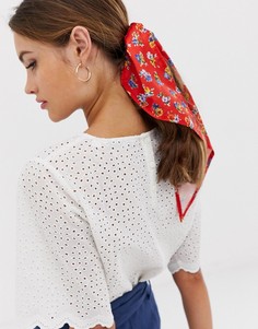 Красный платок с пестрым цветочным принтом ASOS DESIGN - Мульти