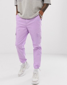 Фиолетовые зауженные брюки-карго ASOS DESIGN - Фиолетовый