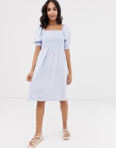 Свободное платье миди с квадратным вырезом Vila - Мульти