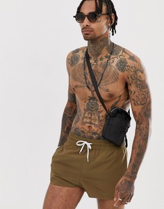Ультракороткие шорты для плавания ASOS DESIGN - Коричневый