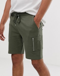 Трикотажные шорты скинни цвета хаки с карманом MA1 ASOS DESIGN - Зеленый