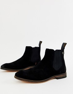 Черные замшевые ботинки челси Superdry Meteora - Черный