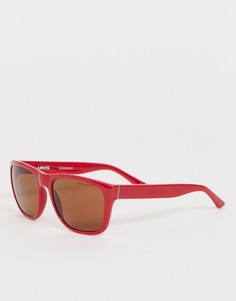 Красные солнцезащитные очки в квадратной оправе Levis - Красный