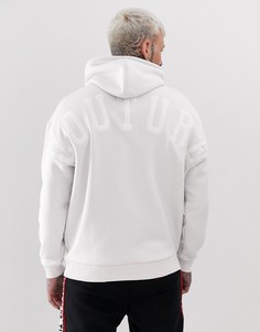 Oversize-худи с логотипом на спине Couture Club - Белый