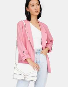 Сумка с плечевым ремнем, застежкой и цепочкой Stradivarius