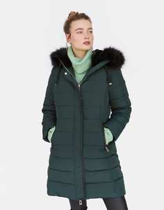 Длинный приталенный анорак Stradivarius