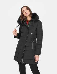 Длинный приталенный анорак Stradivarius