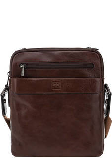 Сумка Кожаная сумка через плечо коричневого цвета Sergio Belotti
