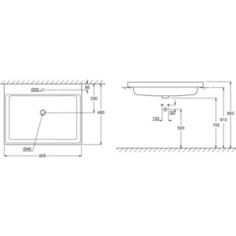 Раковина полувстраиваемая Grohe Cube Ceramic 60 альпин-белый (3947900H)