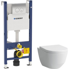 Комплект унитаза Laufen Pro с инсталляцией Geberit, кнопкой, сиденьем микролифт (8.2096.5.000.000.1, 458.124.21.1, 8.9896.6.000.000.1)