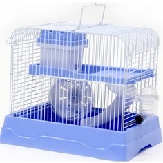Клетка N1 30х23х25,7см прямоугольная, укомплектованная, голубая для хомяков (ДКг187гол)