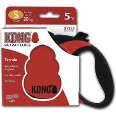 Рулетка KONG Terrain S лента 5м красная для собак до 20кг