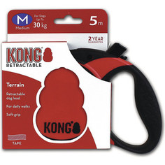 Рулетка KONG Terrain M лента 5м красная для собак до 30кг
