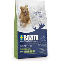 Сухой корм BOZITA Grain Free Adult with Elk 26/16 беззерновой с мясом лося для взрослых собак 3,5кг (40823)