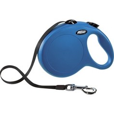 Рулетка Flexi New Classic L лента 8м синяя для собак до 50кг