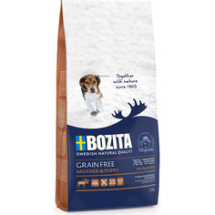 Сухой корм BOZITA Grain Free Mother & Puppy with Elk 30/16 беззерновой с мясом лося для щенков, беременных и кормящих сук всех пород 2кг (40423)