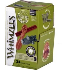 Лакомство Whimzees Variety Box M МИКС (палочки/ щетки/ крокодильчики) для собак М 24шт в коробке (WHZ572)