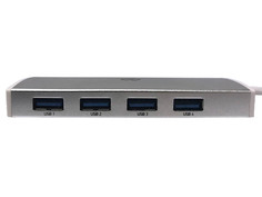 Хаб USB Digma 4 Ports USB 3.0 Silver HUB-4U3.0-UC-S