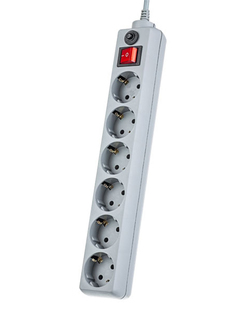 Сетевой фильтр Perfeo Power Plus 6 Sockets 1.8m Grey PF-PP-6/1.8-G