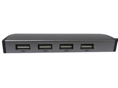 Хаб USB Digma 4 Ports USB 2.0 Silver HUB-4U2.0-UC-DS
