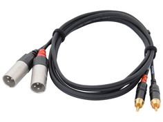 Аксессуар Cordial CFU 1.5 MC 2xRCA - XLR M 1.5m Black F2404
