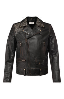 Кожаная косуха Saint Laurent