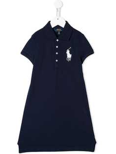 Ralph Lauren Kids платье-поло с вышитым логотипом