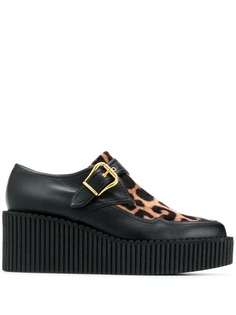 Stella McCartney лоферы на платформе с леопардовым принтом